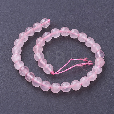 Natural Rose Quartz Beads Strands X-G-C076-6mm-3-1