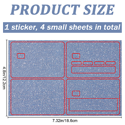 Bling PVC Decorative Stickers STIC-WH0004-27E-1