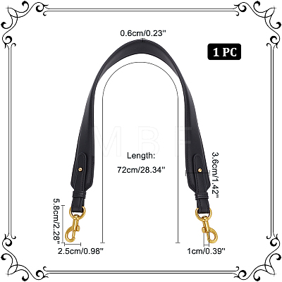 Imitation Leather Wide Bag Straps DIY-WH0304-620A-1