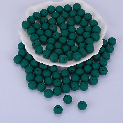 Round Silicone Focal Beads SI-JX0046A-129-1