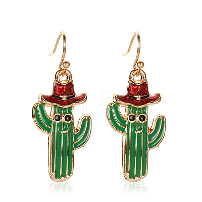 Alloy Enamel Dangle Earrings FS-WG66691-04-1