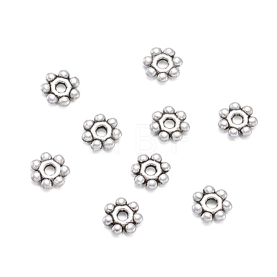 Tibetan Silver Daisy Spacer Beads TIBE-TA0001-05AS-A-1