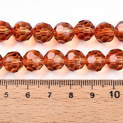 Baking Paint Transparent Glass Beads Strands DGLA-A035-T10mm-A04-1