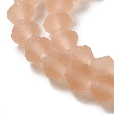 Imitate Austrian Crystal Frosted Glass Beads Strands GLAA-F029-TM4mm-B12-1