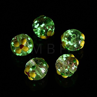 Luminous Handmade Gold Sand Lampwork Beads LAMP-N035-04F-1