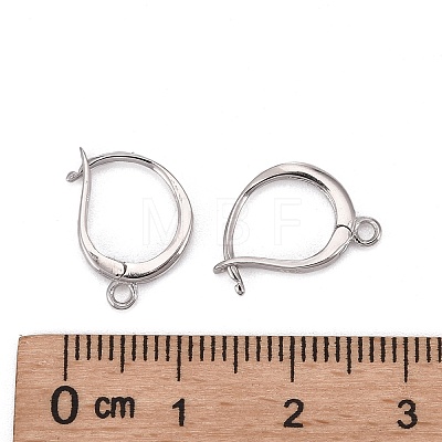 Rhodium Plated 925 Sterling Silver Leverback Earring Findings X-STER-I017-087P-1