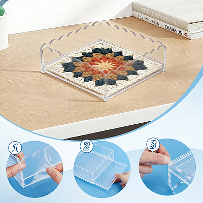 Square Acrylic Trays ODIS-WH0007-013A-1