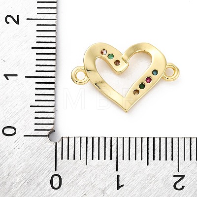 Brass Micro Pave Cubic Zirconia Connector Charms KK-S510-37G-02-1