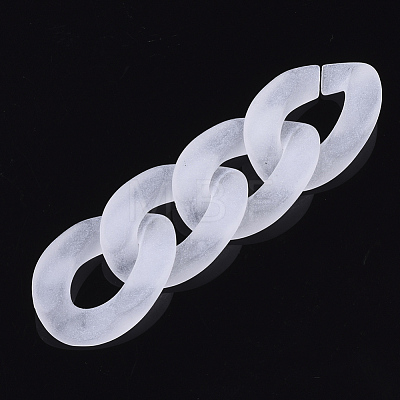 Transparent Frosted Acrylic Linking Rings FACR-N004-006-1
