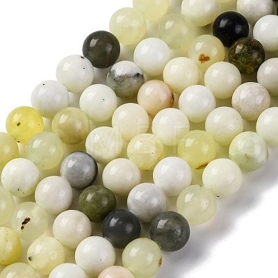 Natural New Jade Beads Strands G-F591-16-8MM-1