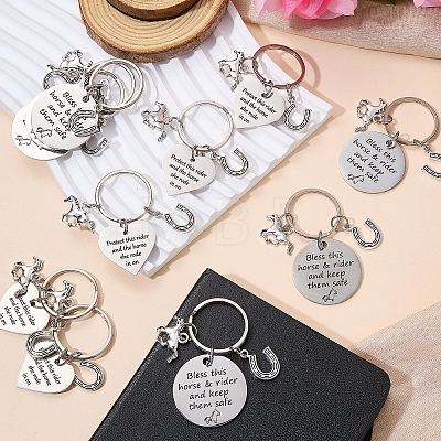 6Pcs Alloy Keychains KEYC-SW00044-1