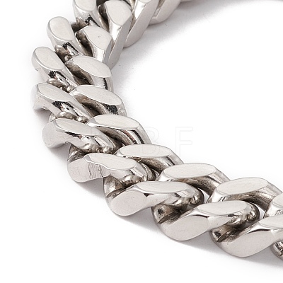 Non-Tarnish 304 Stainless Steel Chunky Curb Chains Bracelet for Men Women BJEW-E107-11P-02-1