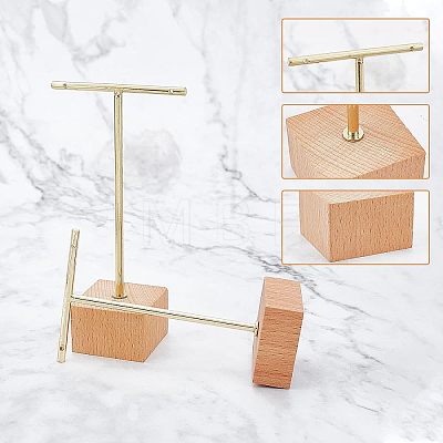 6Pcs 3 Sizes Iron T Bar Earring Display Stands EDIS-FG0001-77-1