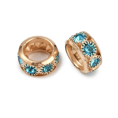 Brass Rhinestone Beads KK-U071-02B-03KCG-1