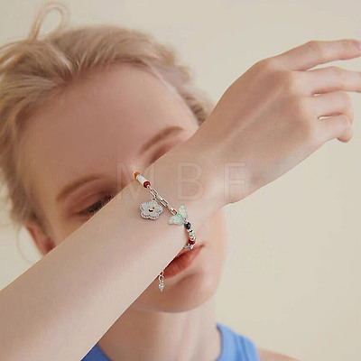 100Pcs Transparent Spray Painted Glass Beads GLAA-HY0001-41-1