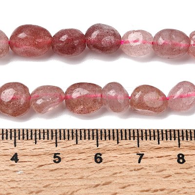 Natural Strawberry Quartz Beads Strands G-P601-A08-02-1