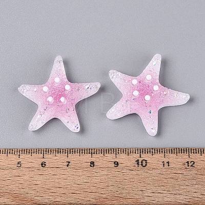 Transpant Resin & Paillette Decoden Cabochons CRES-Q222-01B-1
