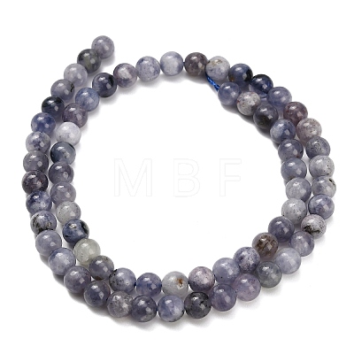 Natural Iolite Beads Strands G-G300-A04-6mm-1