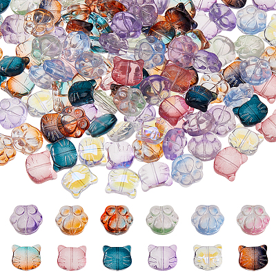 120Pcs 2 Styles Glass Beads GLAA-DC0001-57-1
