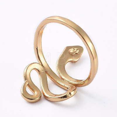 Adjustable Brass Cuff Rings X-RJEW-G096-32G-1