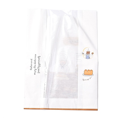 Rectangle with Bread Pattern Paper Baking Bags CARB-K0001-01B-1