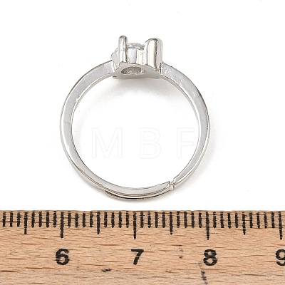 Brass Micro Pave Cubic Zirconia Finger Rings for Women RJEW-B153-02P-1
