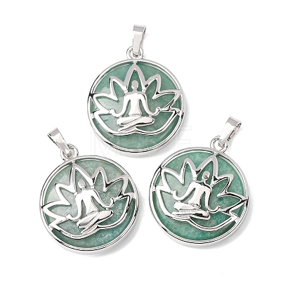 Natural Amazonite Pendants GG-CBA0251-10D-P-1