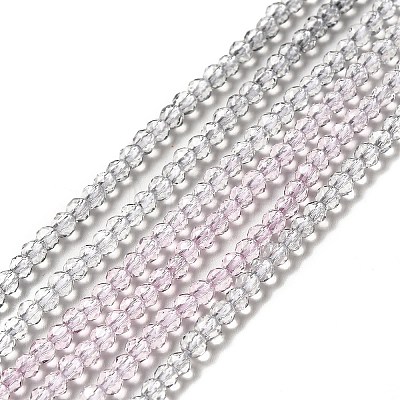 Transparent Gradient Color Glass Beads Strands X1-GLAA-H021-01B-12-1