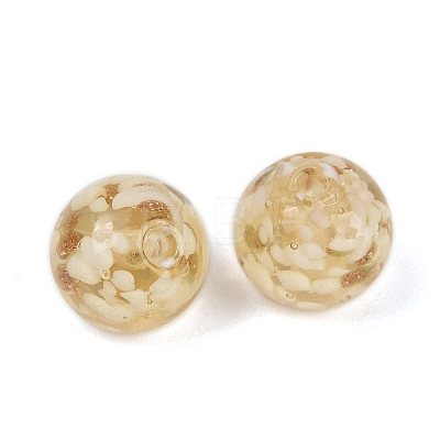 Handmade Gold Sand Lampwork Beads LAMP-H069-03A-1