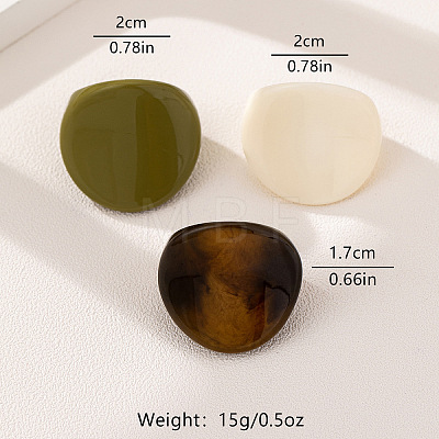 3Pcs Resin Finger Rings FS-WG12E8C-01-1