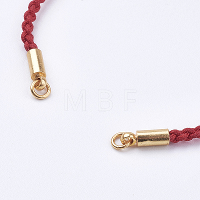 Braided Cotton Cord Bracelet Making MAK-I006-22G-1