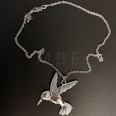 Vintage Alloy Flying Bird Pendant Necklaces for Men Women LS-SG2884-1