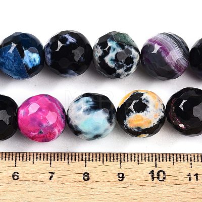 Dyed Natural Agate Beads Strands G-T141-01A-01-1