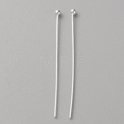 925 Sterling Silver Ball Head Pins STER-WH0019-07D-1