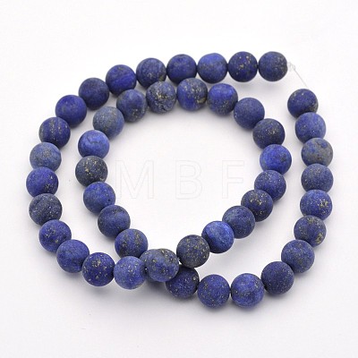 Natural Lapis Lazuli Round Beads Strands X-G-D660-8mm-1
