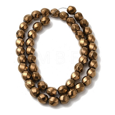 Electroplated Non-Magnetic Synthetic Hematite Beads Strands G-P518-05H-01-1