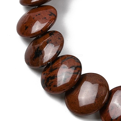 Natural Mahogany Obsidian Beads Strands G-K366-D03-02-1