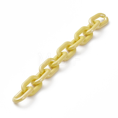 Handmade Opaque Acrylic Cable Chains AJEW-JB00853-01-1