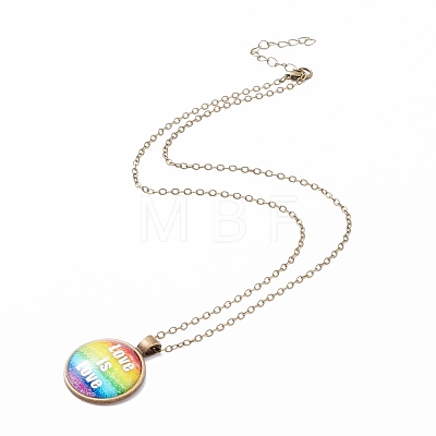 Rainbow Pride Necklace NJEW-F290-01B-1