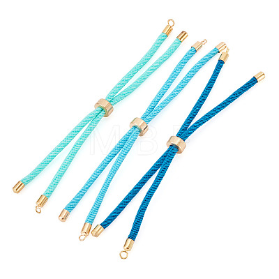 3Pcs Polyester Braided Round Cord Slider Bracelet Making MAK-TA0001-38A-1