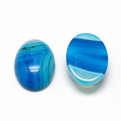 Natural Striped Agate/Banded Agate Cabochons G-R415-13x18-12-1