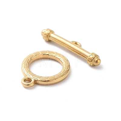 Ion Plating(IP) 304 Stainless Steel Ring Toggle Clasps X1-STAS-A092-09E-G-1