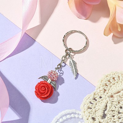 Resin & Alloy & Glass Keychain KEYC-MZ00015-04-1