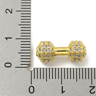 Brass Micro Pave Clear Cubic Zirconia Beads KK-G493-34A-G02-1