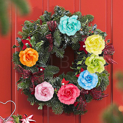Gorgecraft 36Pcs 12 Colors Silk Rose Flower AJEW-GF0007-01-1