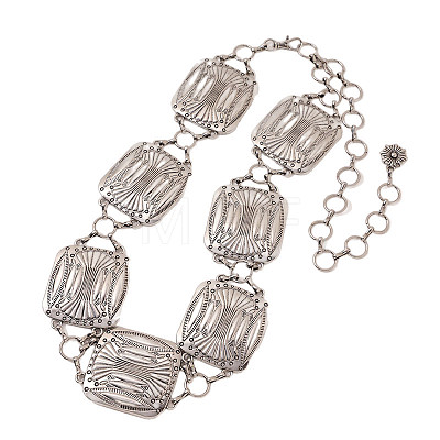 Bohemian Style Alloy Square Link Chain Waist Body Chains for Women FS-WGC3B23-02-1
