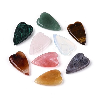 Natural & Synthetic Mixed Gemstone Pendants G-T144-46M-1