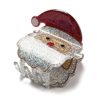 Christmas Theme Glitter Acrylic Claw Hair Clips LS-PHAR-R179-03-1