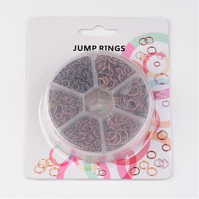 1 Box Open Jump Rings Brass Jump Rings KK-JP0008-R-NF-1