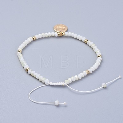 Electroplate Glass Braided Beads Bracelets BJEW-JB04311-05-1
